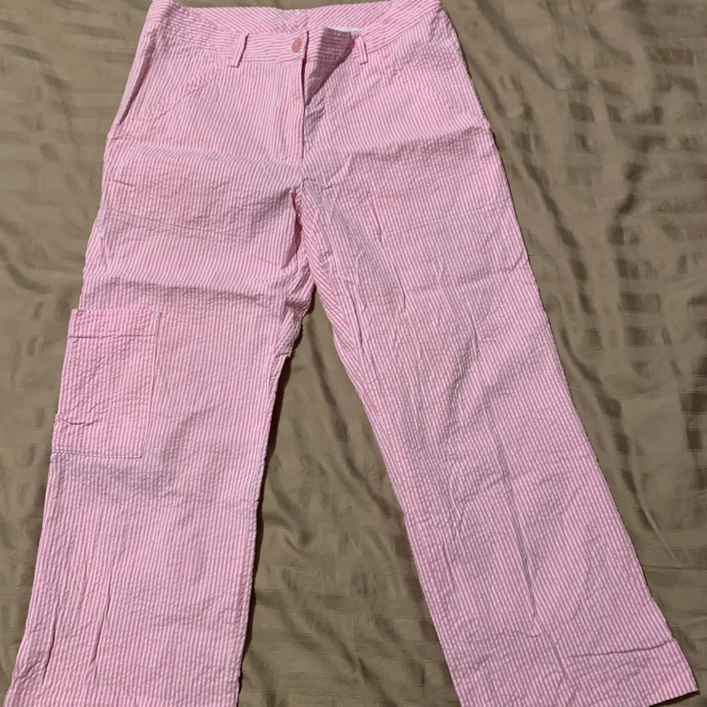 Lilly Pulitzer Seersucker Capri Pants